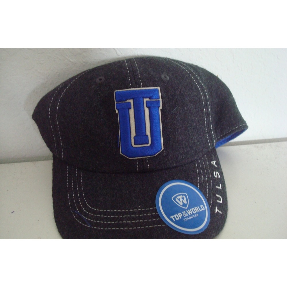 UNIVERSITY TULSA TOW  BEACH STRAPBACK DEADSTOCK HAT CAP VINTAGE‎ C3